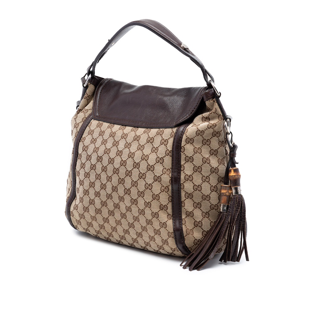 Pre-Loved Gucci Large GG Canvas Techno Horsebit Satchel - Picture 2 of 7